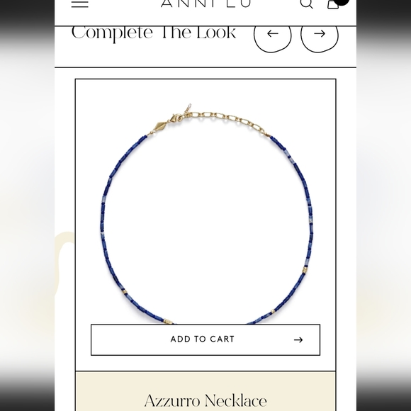 Anni Lu Azzuro NecklaceBlue and Gold NWOT - Picture 5 of 5